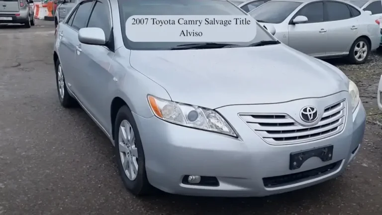 2007 Toyota Camry Salvage Title Alviso