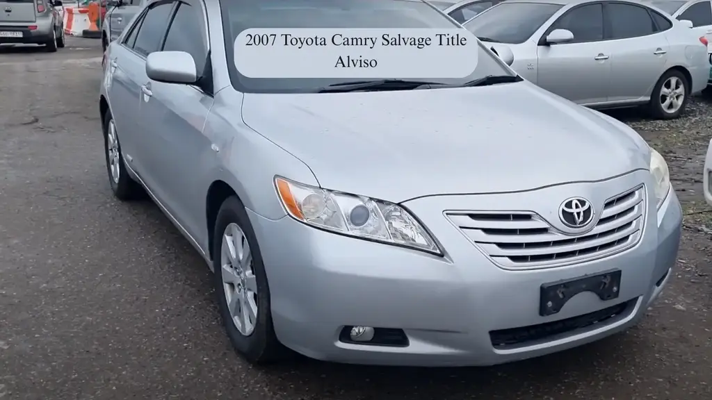 2007 Toyota Camry Salvage Title Alviso